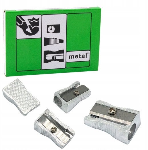 Temperówka Strugaczka Metalowa Pojedyńcza Do Cienkich Kredek i Ołówków