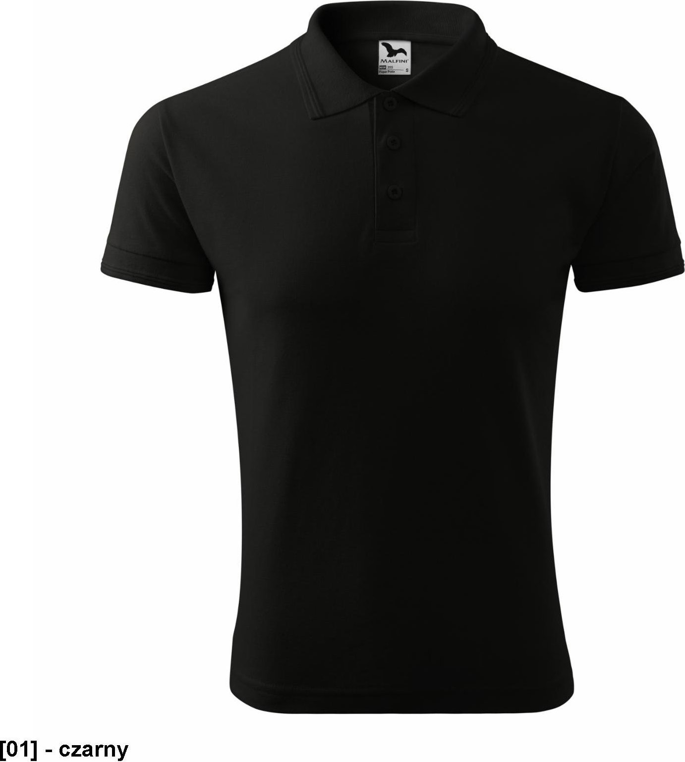 MALFINI Pique Polo 203 - ADLER - Koszulka polo męska, 200 g/m - czarny L