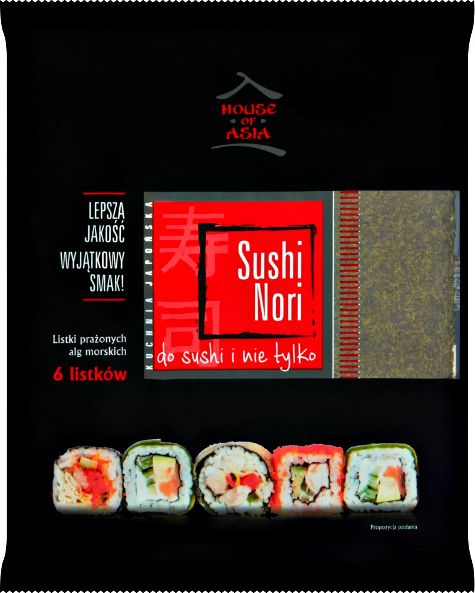 House of Asia Algi nori do sushi 6 szt. - House of Asia uniwersalny