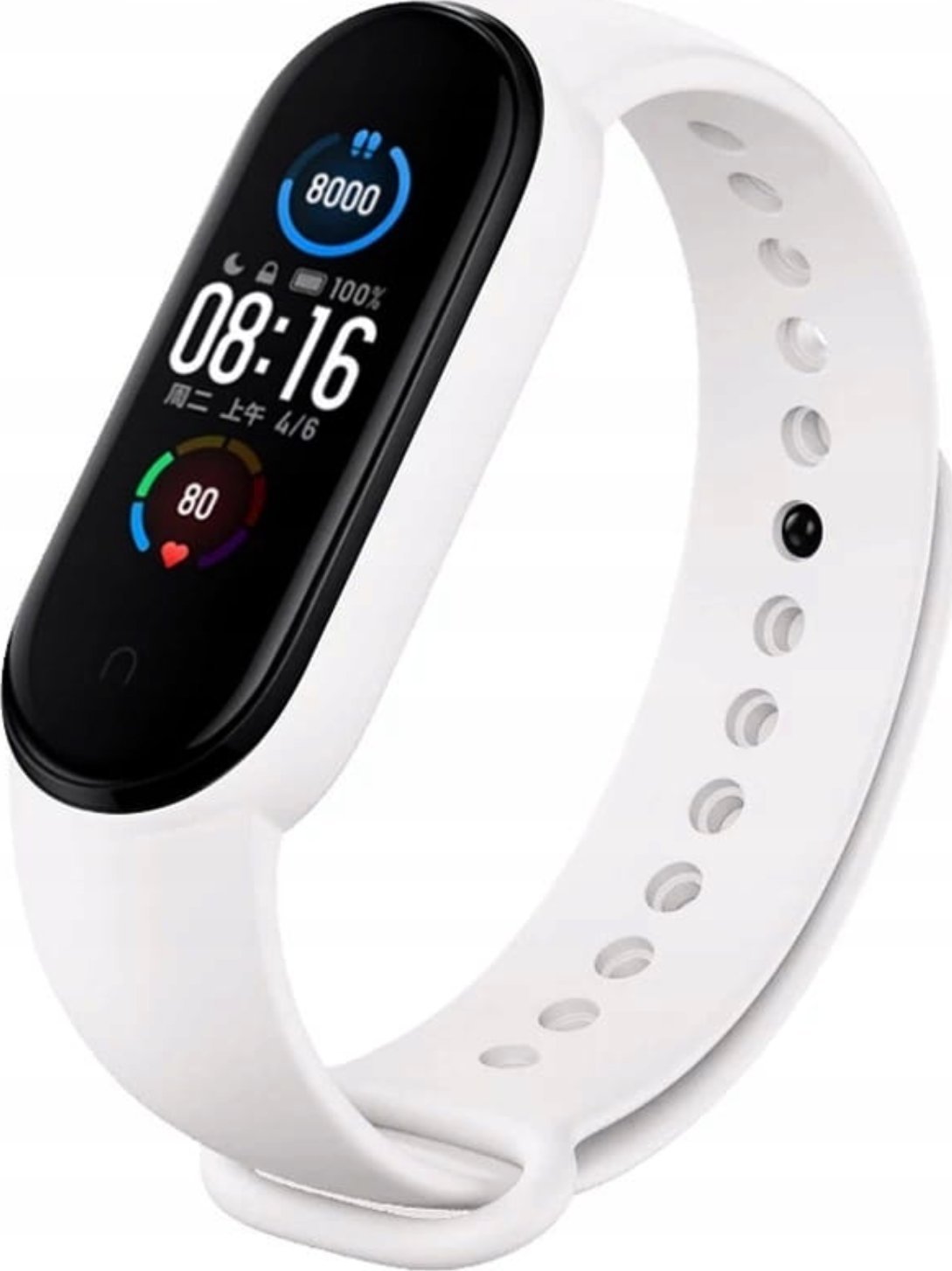 Hello Case OPASKA ZAMIENNA BIAŁA PASEK DO OPASKI XIAOMI MI BAND 5 / 6 / 7 WATCH BIAŁY