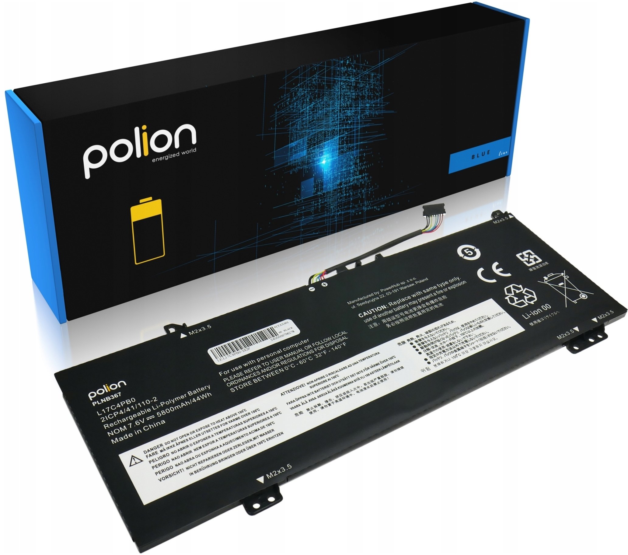 Bateria do laptopa LENOVO L17C4PB0 L17C4PB2 IdeaPad 530s Flex 6 5800mAh