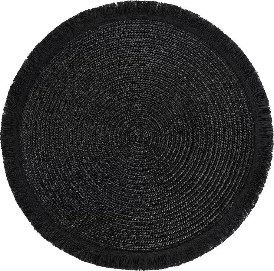 Dajar Mata na stół okrągła 38 cm Hawai czarna