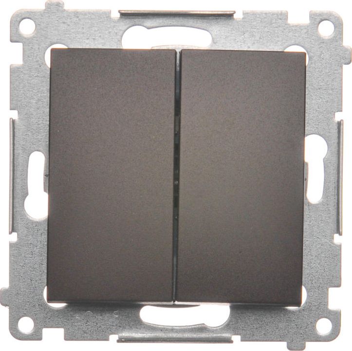 Kontakt-Simon Łącznik świecznikowy Simon 54 podwójny 16AX 250V brąz mat (DW5A.01/46)