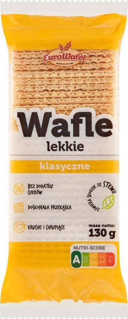 Eurowafle Eurowafel Wafle lekkie klasyczne 130 g