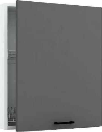 Szafka kuchenna wisząca z ociekaczem 60 CLARA W60 SU P/L szara grafit STOLKAR