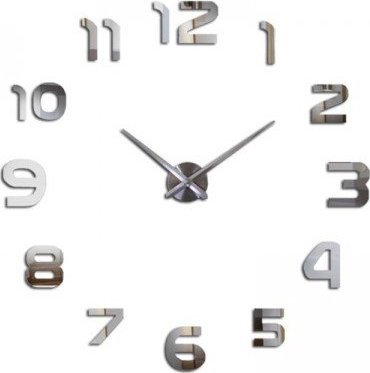 ZEGAR ŚCIENNY naklejany na ŚCIANĘ 80 cm