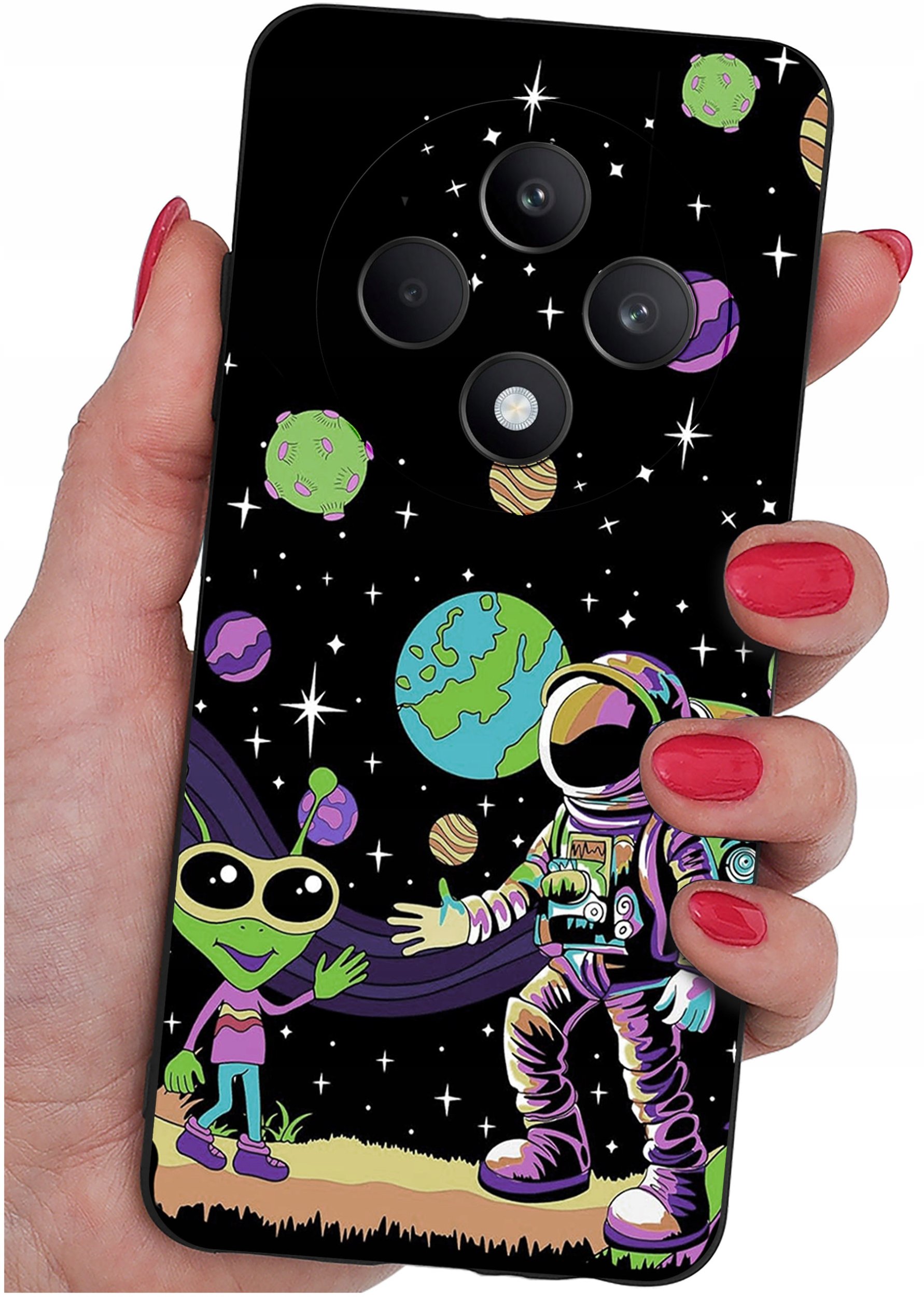 krainaGSM Etui do Oppo Reno 12 F 5G | 12 FS 5G SILIKONOWE MATT CASE + SZKŁO 9H