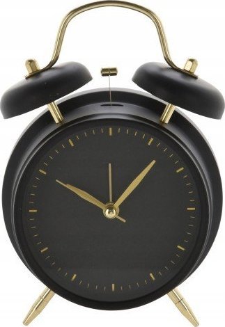 Koopman Zegar stojący metalowy z budzikiem 11 x 16 cm