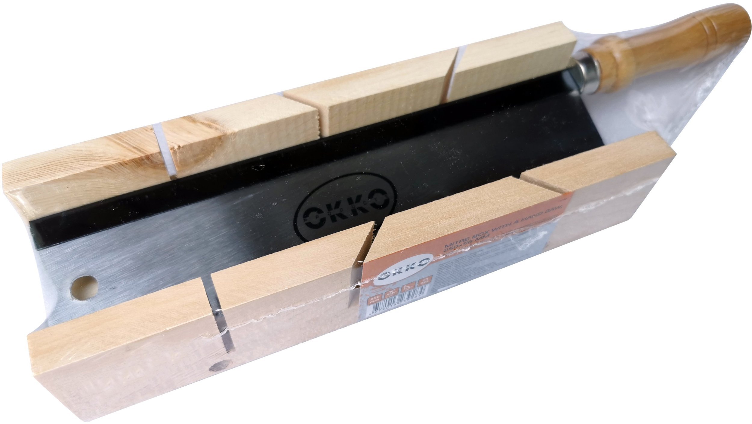 MITRE BOX AND HAND SAW SET. 250MM