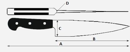 Masahiro Nóż Msc Small Santoku 143mm [11049] uniwersalny