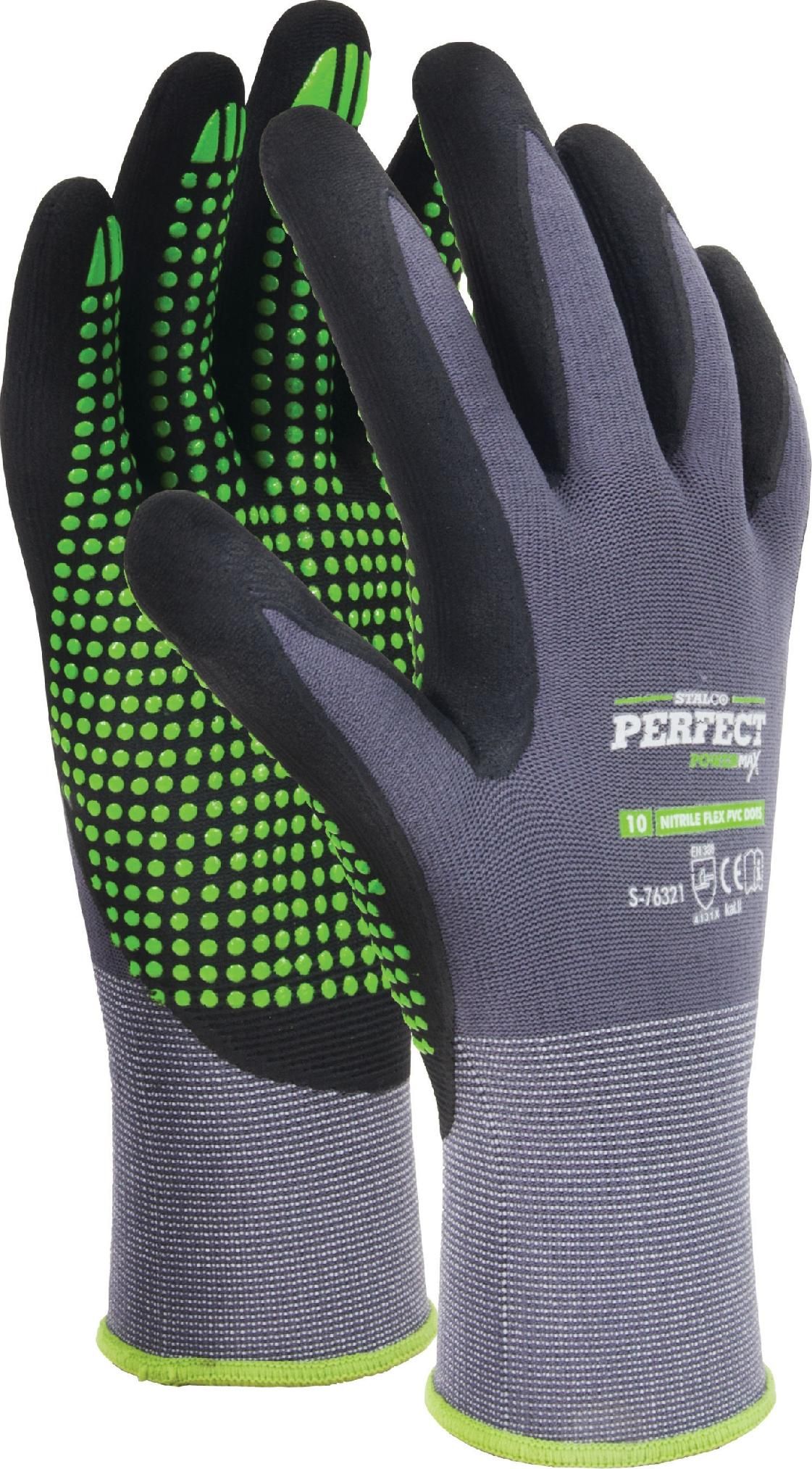 Stalco Rękawice Nitrile Flex Pvc Dots Stalco Rozm. 8