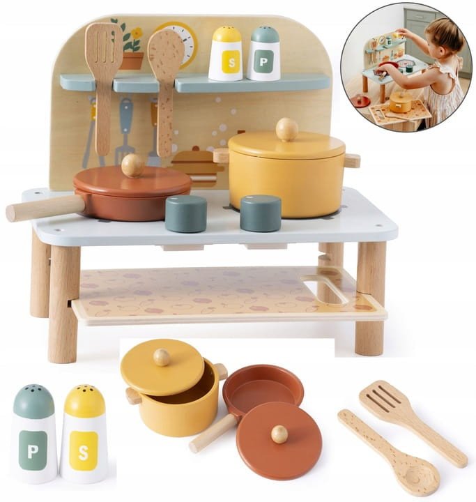 Promis mini drewniana kuchnia KD08