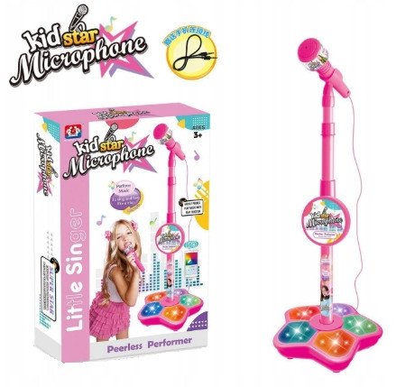 Mikrofon dla dzieci Kid Star Microphone - Mały Gwiazdor na scenie - Różowy