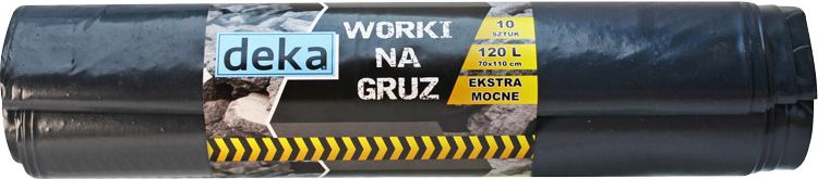 Deka Worki na gruz ekstra mocne 120L czarny (D-300-0100)