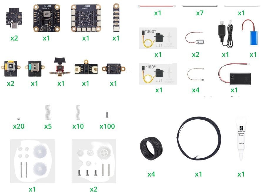 CyberBrick Beginner Hardware Kit - ZK004 - zestaw do budowy i programowania zdalnie sterowanych modeli - Bambu Lab}