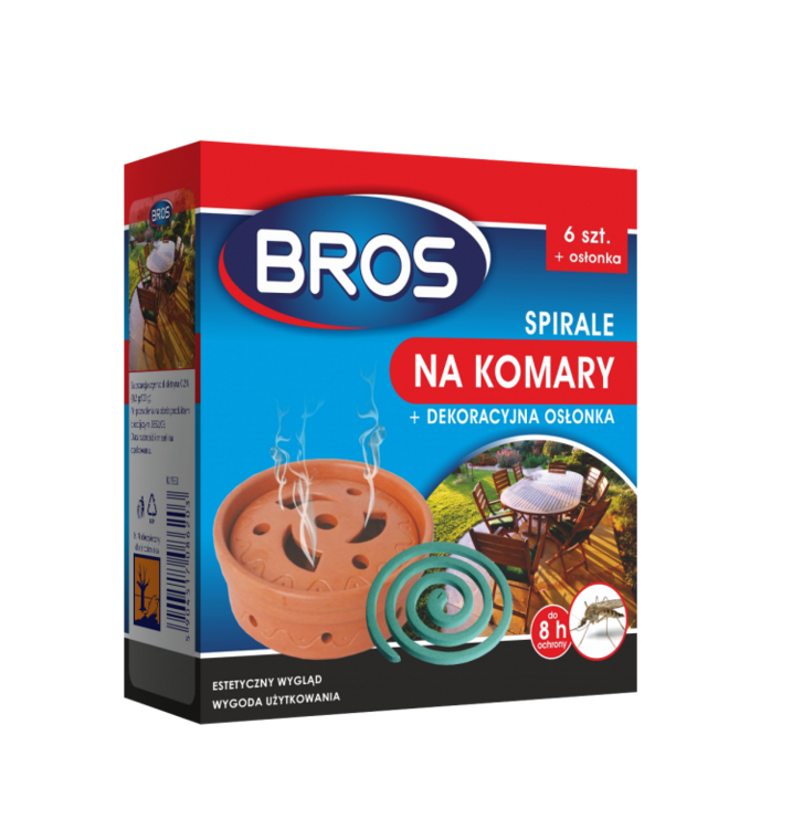 Bros Spirale na komary z dekoracyjną osłonką 6szt. (938)