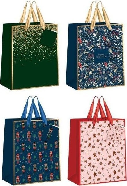 Interdruk Torebka upominkowa duża Świąteczna mix