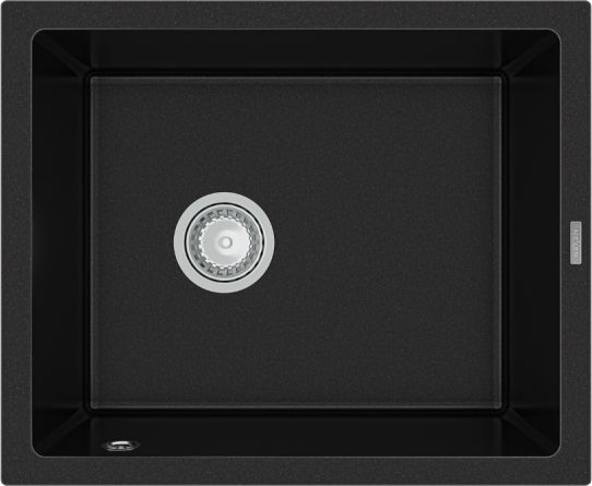 Zlewozmywak Mexen Pedro granitowy 1-komorowy 560 x 460 mm, czarny - 6508561000-77