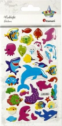 Titanum Naklejki wypukłe zwierzęta morskie 32szt
