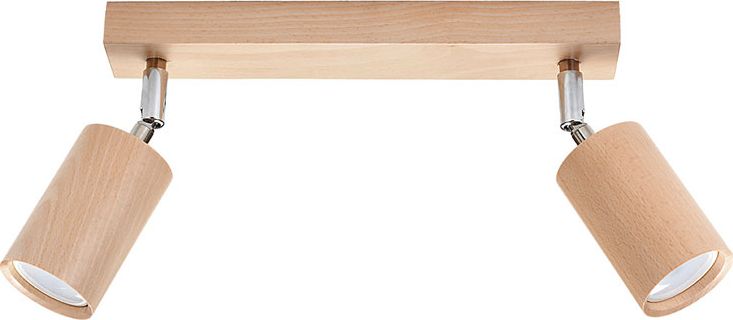 Lampa sufitowa Lumes Drewniany plafon z regulacją reflektorów - EX643-Bers