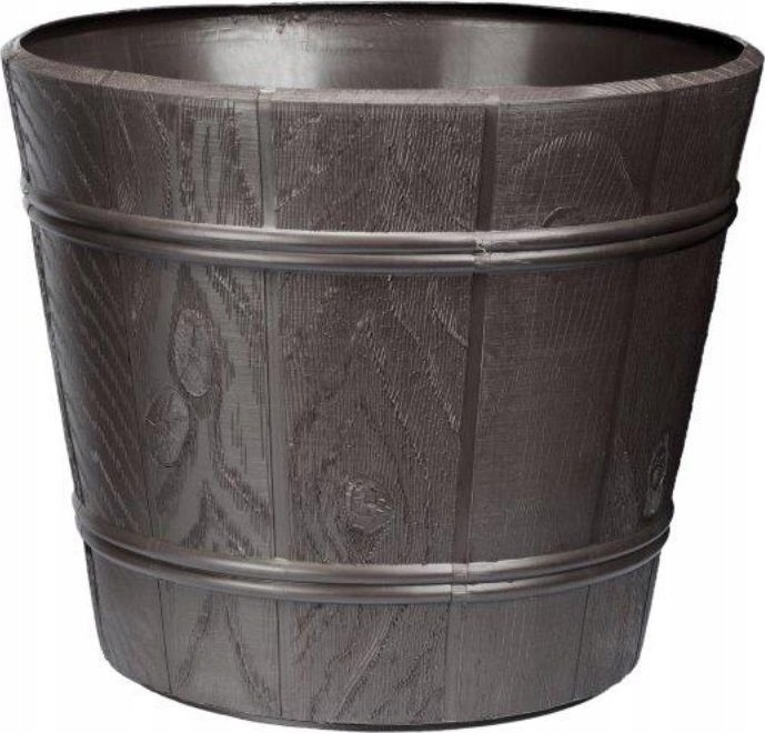 Kadax KADAX Doniczka drewnopodobna 1 19cm 7207 grafit