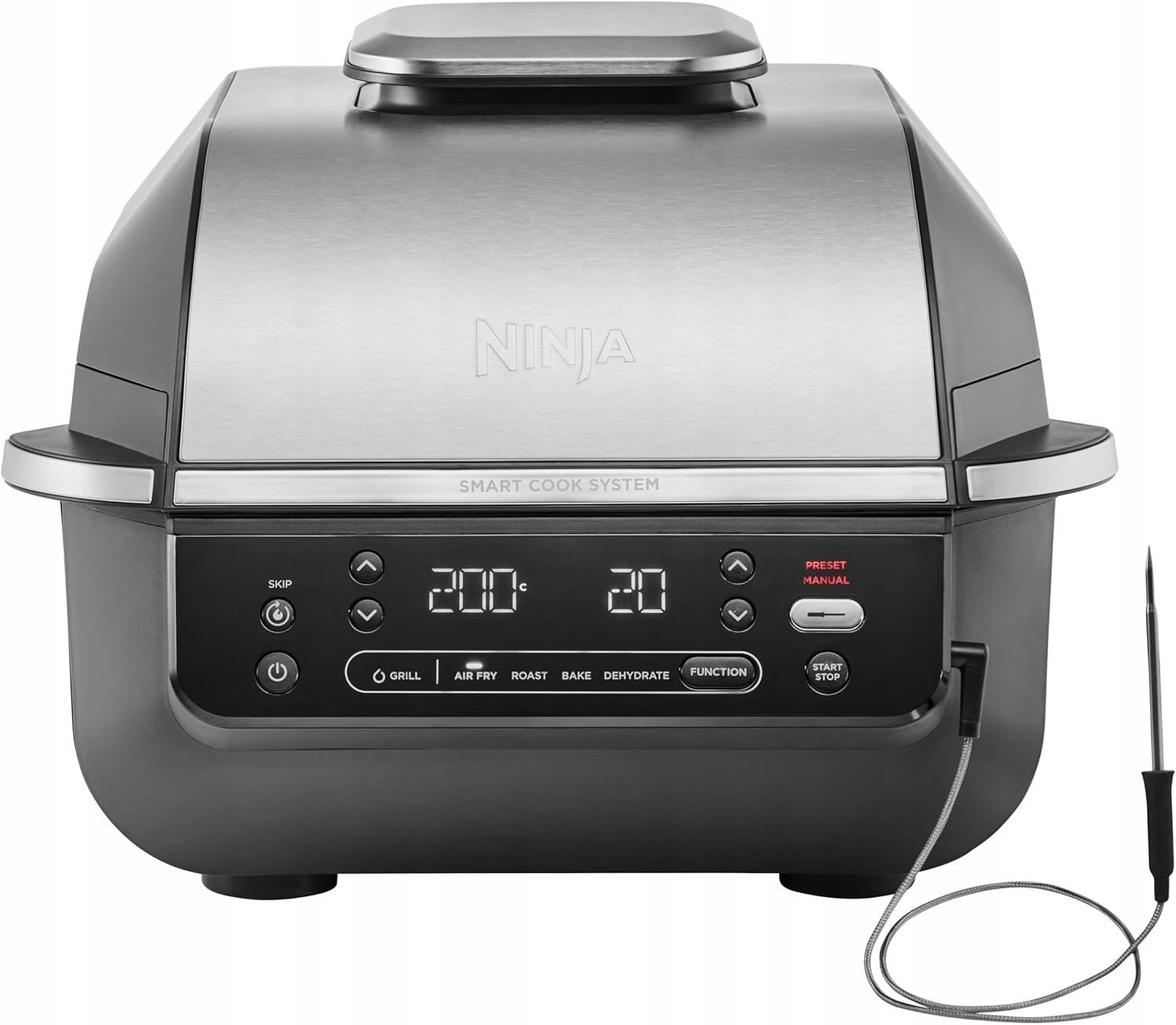 Ninja 5-in-1 1760 W melna/sudraba - Grils un karsta gaisa friteris