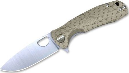 Honey Badger Nóż Honey Badger Flipper D2 Small Tan