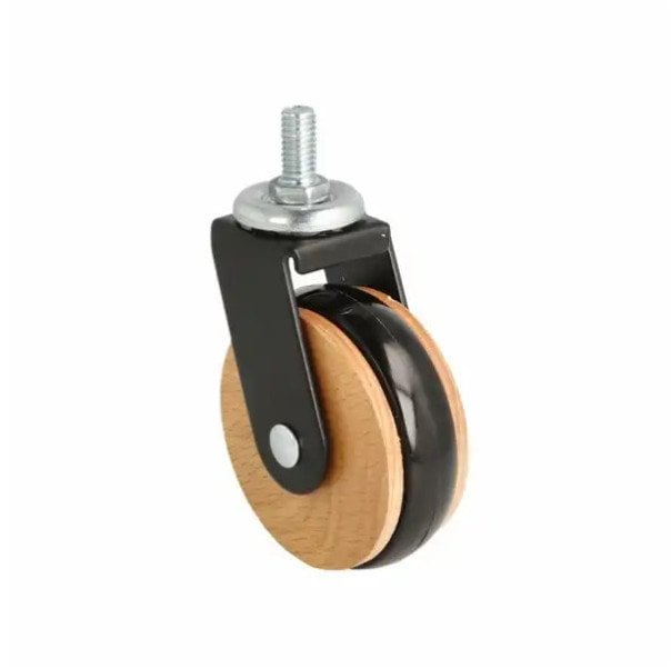 CASTOR 62MM HADRIAN WOOD/BLACK