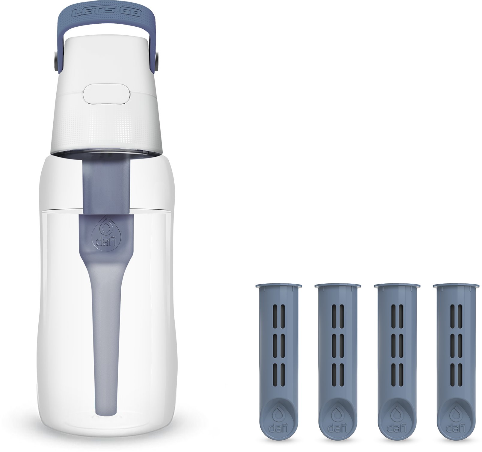 Butelka filtrująca Dafi SOLID 0,5 l jeansowa z 4 filtrami