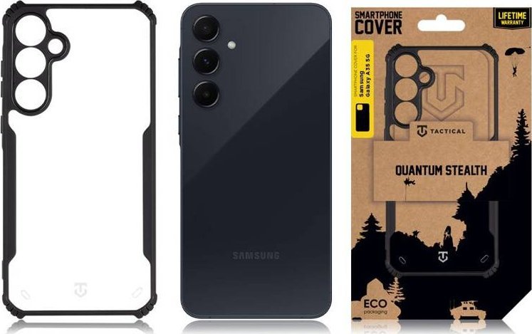 Tactical Quantum Stealth Cover for Samsung Galaxy A35 5G Clear/Black standard