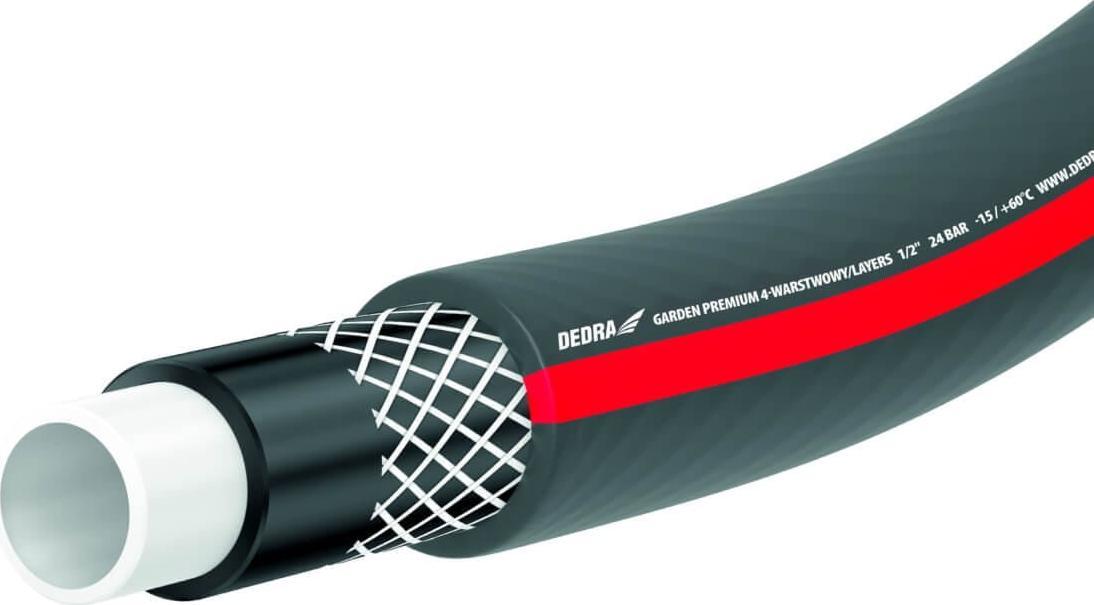 Dedra Wąż ogrodowy PREMIUM 1/2""x30m, 4 -warstwowy