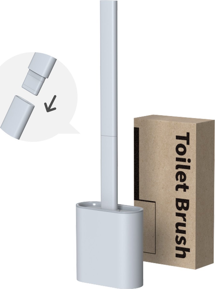 SHOPUJ.PL SZCZOTKA TOALETOWA DO TOALETY ELASTYCZNA SILIKONOWA SZARA