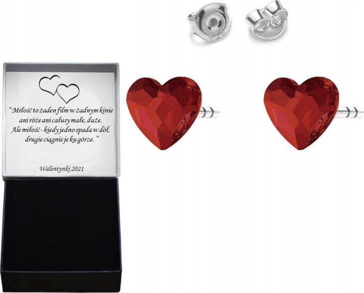 Radziszewska Jewellery Srebrne kolczyki SERCE 6mm różne kolory DEDYK