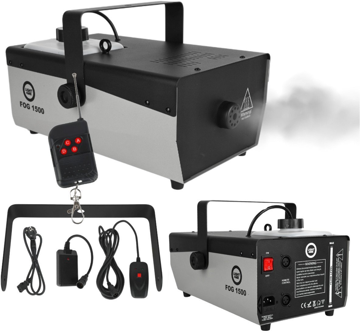 LIGHT4ME FOG 1500 V2 wytwornica dymu mgły pilot be