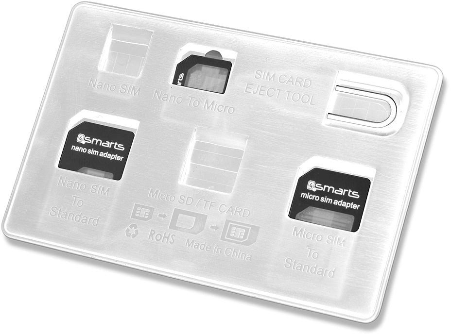 4smarts 4smarts SIM Card Organiser with Adapters white silver - 4S461347