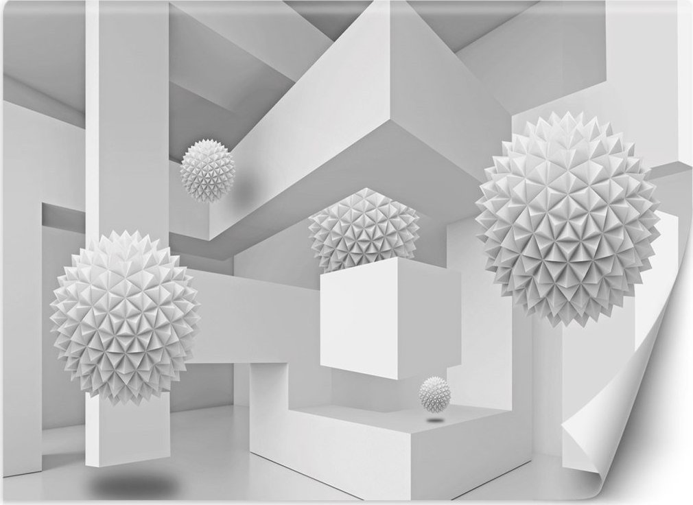 Feeby Fototapeta, Geometryczna abstrakcja 3D - 200x140