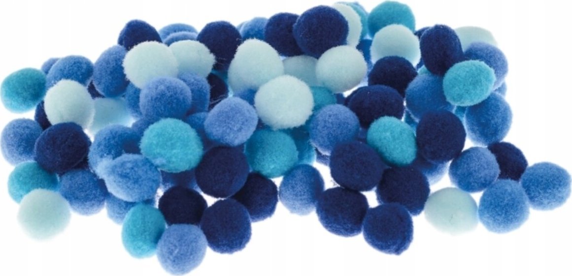 BREWIS Pompony POM13 1cm niebieski (odcienie) 100szt