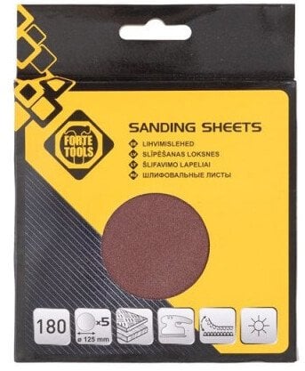 SANDING DISCS WO HOLES NO180 D125 5PC FT