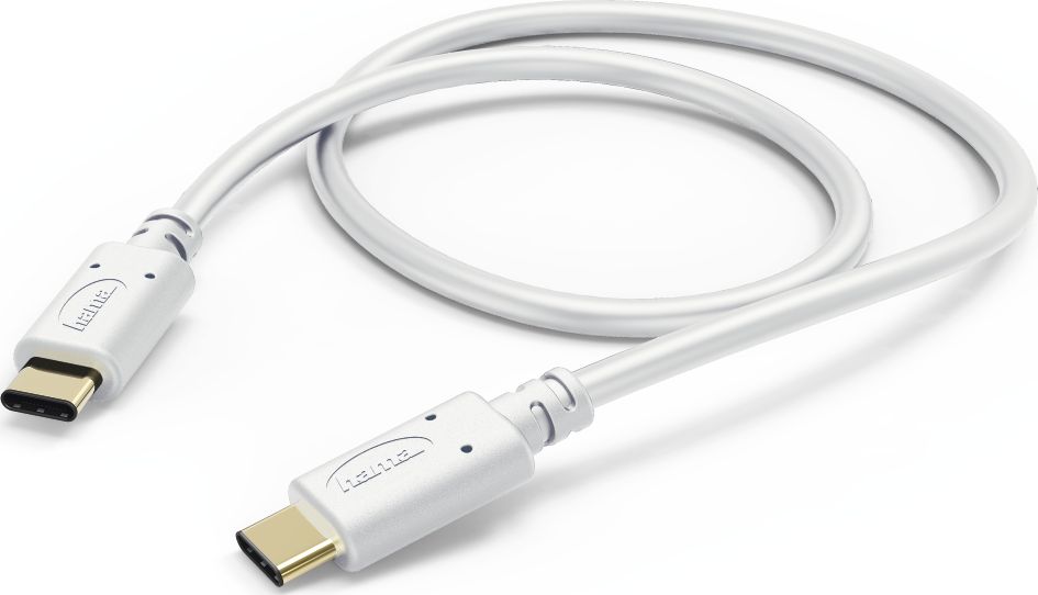 Kabel USB Hama USB-C - USB-C 1.5 m Biały (183328)