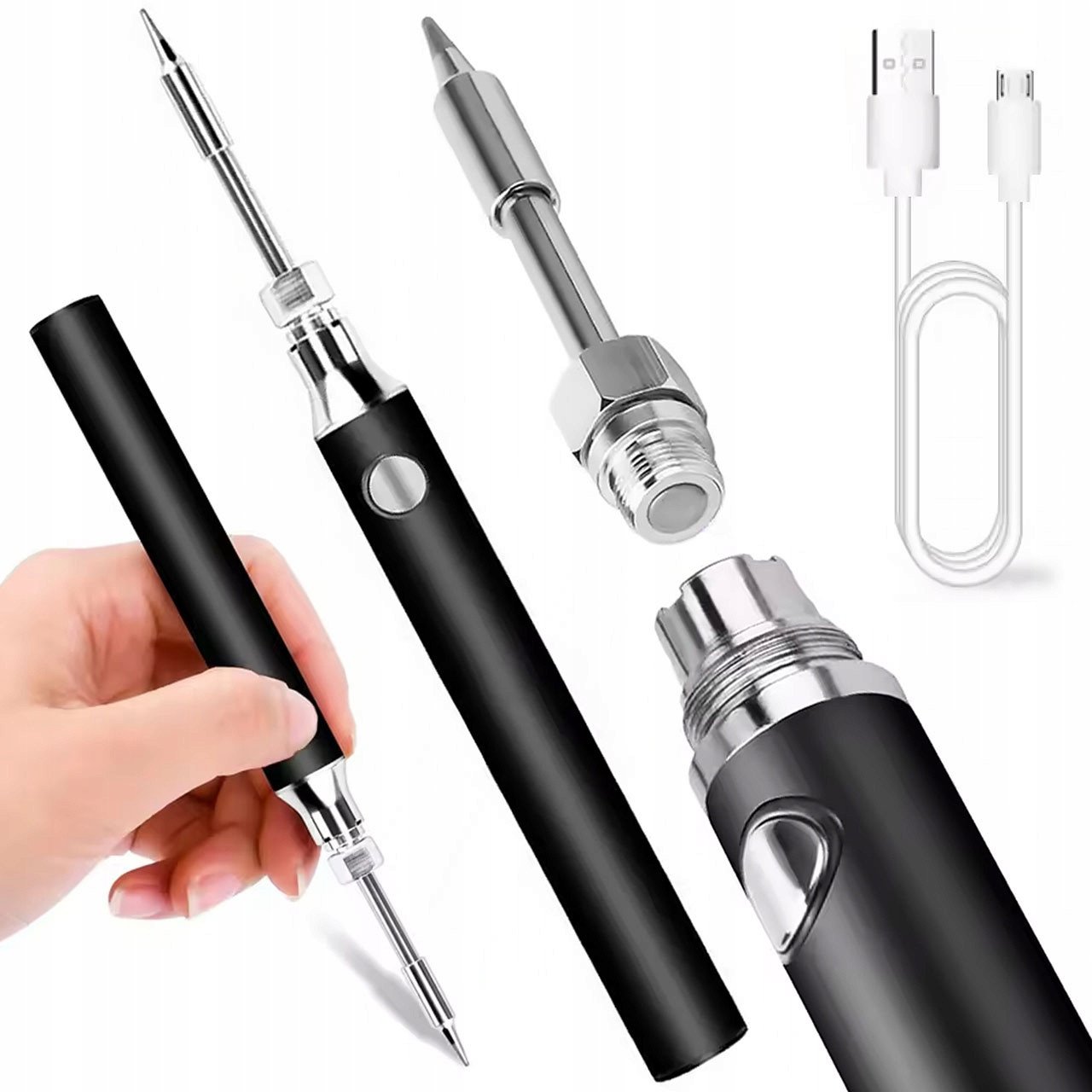 LUTOWNICA AKUMULATOROWA BEZPRZEWODOWA 15W 3 TRYBY USB LEKKA I PRZENOŚNA