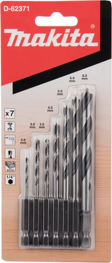Wiertło Makita Makita wood drill set 7pcs 1/4 "" D-62371