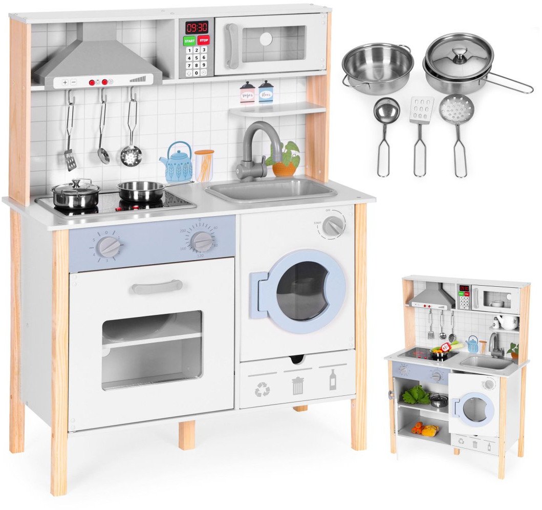 Kuchnia dla dzieci dźwięki LED piekarnik pralka akcesoria kuchenne ECOTOYS