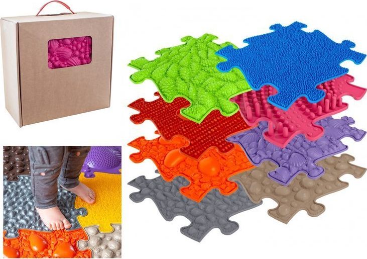 Askato Mata podłogowa ortopedyczna sensoryczna 8 elementów