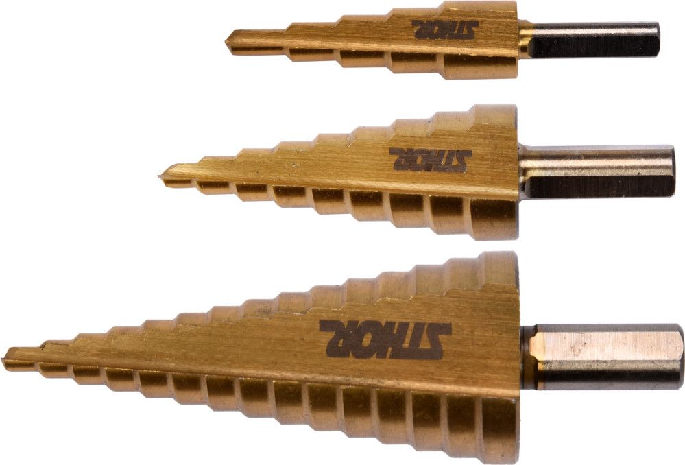 Wiertło Sthor STHOR ZESTAW WIERTEŁ STOPNIOWYCH 3szt. T22616