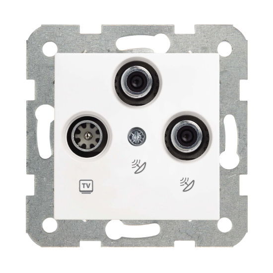 Viko KARRE Gniazdo antenowe TV/SAT/SAT końcowe białe