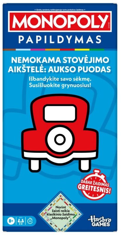 MONOPOLY Board game Free Parking Jackpot expansion (In Lithuanian lang.)