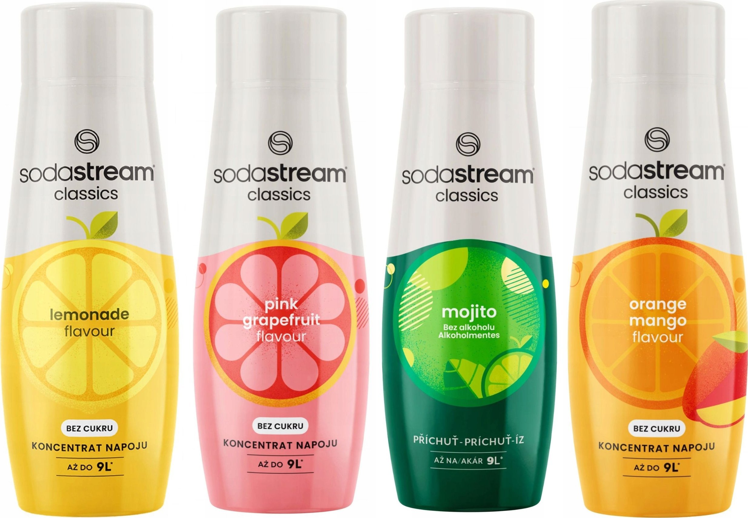 SODASTREAM Orange-Mango+ Lemonade+ Grapefruit+ Mojito syropy do saturatora