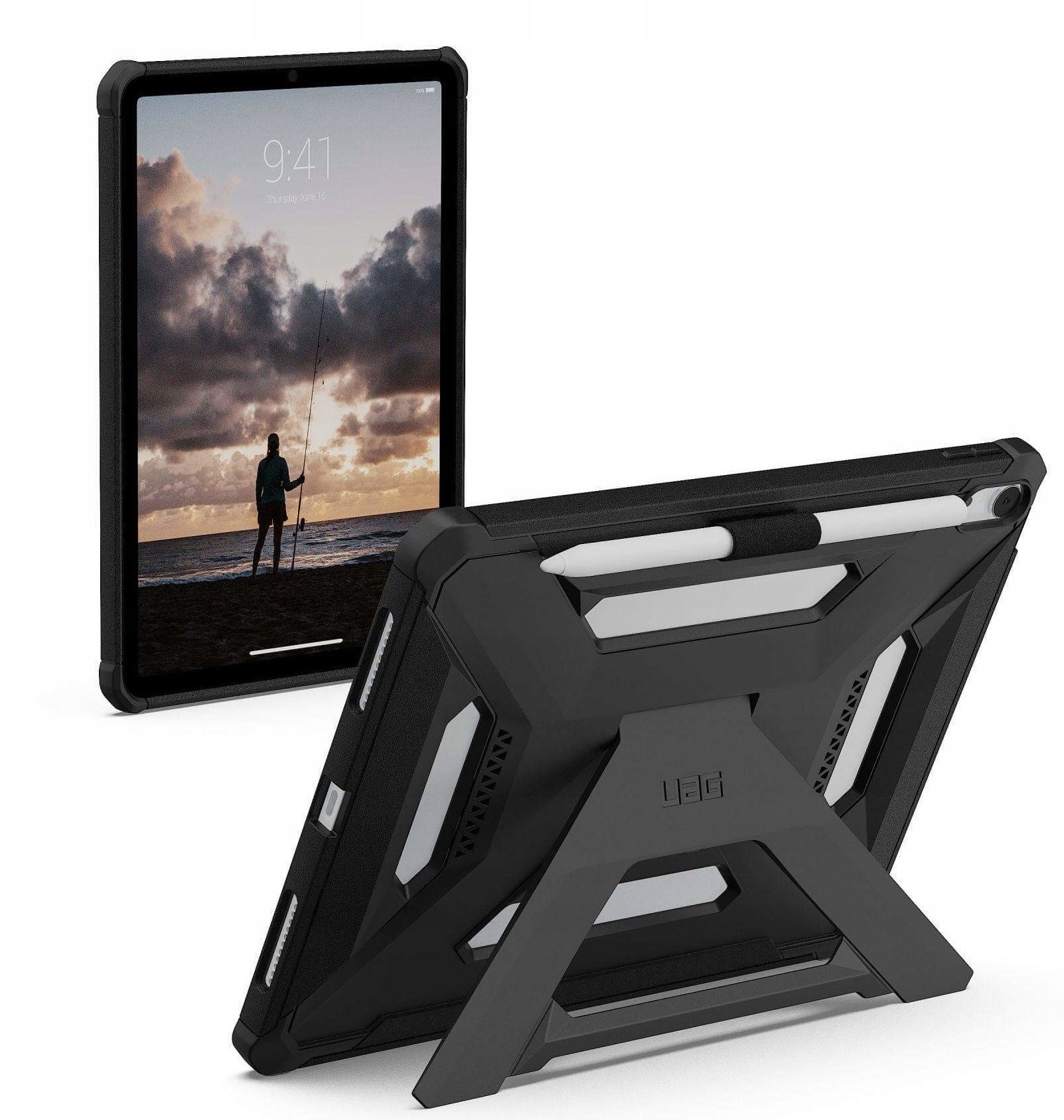 UAG Scout+ - etui z podstawką oraz uchwytem na Apple Pencil do iPad Air 11" M2 (2024) / M3 (2025) (black)