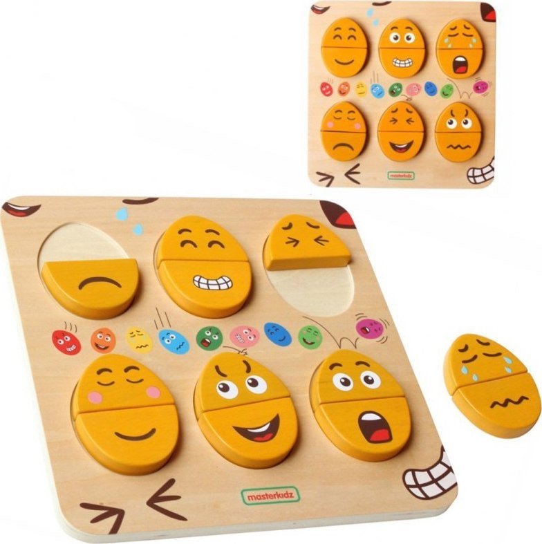 Masterkidz Tablica Do Nauki Emocji Drewniane Jajka Jaki Humor?!