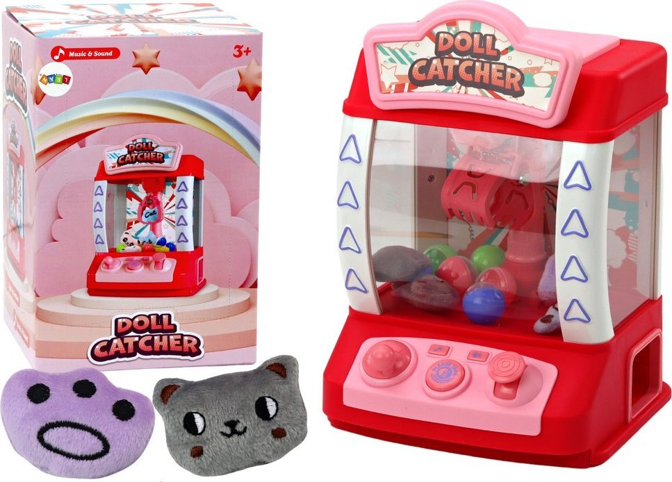 LeanToys Maszyna Automat Do Łapania Lalek Gadżetów Pluszaki Kulki Różowy